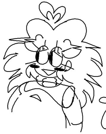 Sonic with a big smile next to Shadow holding up two fingers.