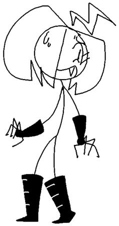 Sonic with a big smile next to Shadow holding up two fingers.