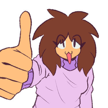 Drawing of wessquiid giving a thumbs up drawn by vxpikxel.